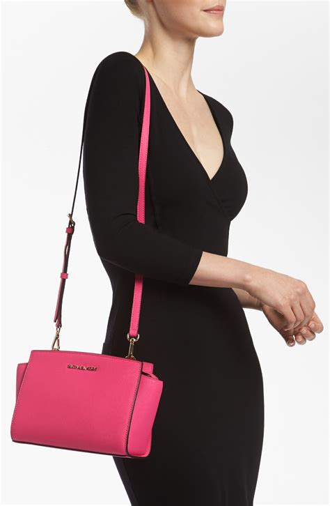 michael kors tasche rosa selma|michael kors saffiano satchel.